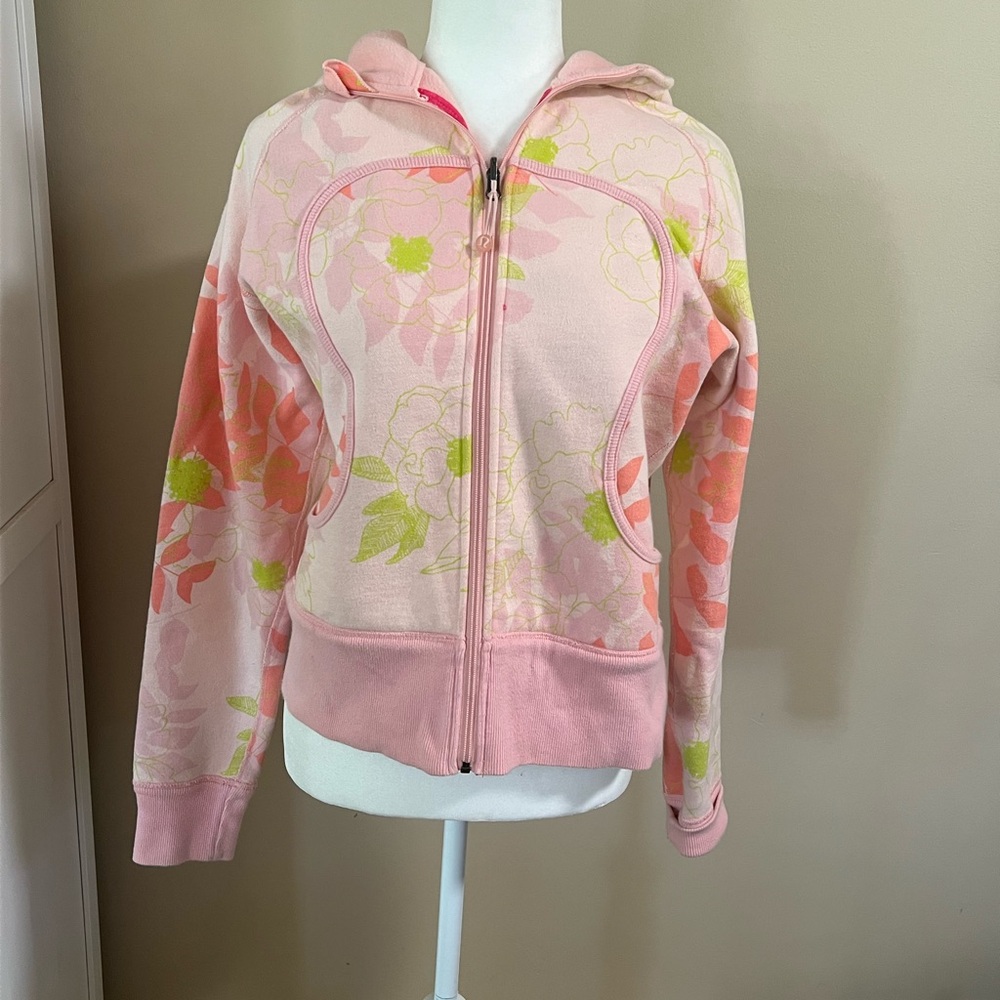 lululemon athletica Pink and Green Patterned Sweater